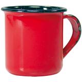 Caneca esmaltada para café 150ml vermelha - metallouça