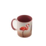 Caneca Flamingo Rosa Chao Marron P/ Chá E Café 330Ml - Mundi- cismar