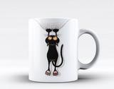 Caneca Gato Se Apoiando - Animais