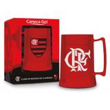 Caneca gel 300ml - flamengo vermelha comemorativa - Brasfoot
