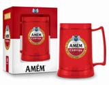 Caneca gel 300ml temas - amém cerveja - Brasfoot
