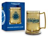 Caneca gel 450ml - cruzeiro série ouro - Brasfoot