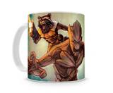 Caneca Guardiões da Galaxia Groot e Rocket II - Artgeek