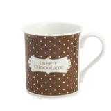 Caneca "I Need Chocolate" P/ Bolo Brigadeiro Marrom - Cromus