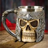 Caneca Inox Caveira Viking Choop Cerveja Festa - MXF16335 - Negocio de gênio