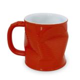 Caneca Lata Amassada 220ml Mondoceram Gourmet 8,5cmx8cmx11,5cm Vermelho