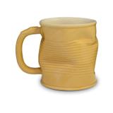 Caneca Lata Amassada 320ml Mondoceram Gourmet 9,5cmx9cmx12,5cm Caramelo