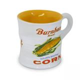 Caneca Lata Amassada Burnham 70ml Mondoceram 6,5cmx6cmx9cm Amarelo