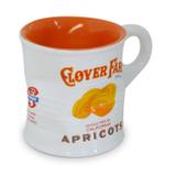 Caneca Lata Amassada Clover Farm 70ml Mondoceram 6,5cmx6cmx9cm Laranja