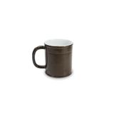 Caneca lata reta de cerâmica mondoceram gourmet 250ml - chocolate