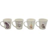 Caneca Louça Tulipa Decorada Oxford 250 ML CX 12 UN