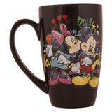 Caneca Mickey Minnie em Porcelana Preto 400 ml - Rr atacado