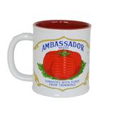 Caneca Pé De Lata 250ml Cerâmica Vermelha 080106 Mondoceram