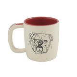 Caneca Pet Buldogue Inglês 350Ml Creme E Vermelho Mondoceram