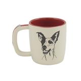 Caneca Pet Vira Lata 350Ml Cerâmica Creme E Vermelho Mondoceram