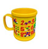 Caneca Plástica emborrachada Infantil - Cor amarelo - Dunne it