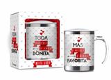Caneca plástica inox temas new - toda história de amor - Brasfoot