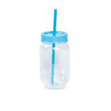 Caneca Plastico C/Canudo Azul 9,5X15Cm - Cromus