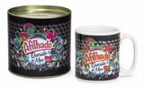 Caneca Porcelana 300ml Afilhado do Coração com Tubete Artebel