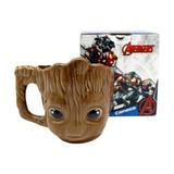 Caneca Porcelana 3D Baby Groot - 350 ml - Zona criativa