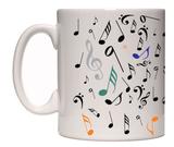 Caneca porcelana notas musicais clave sol - Lojaloucospormusica