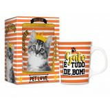 Caneca porcelana - Pets gatinho - Brasfoot