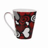 Caneca porcelana red love presente 310ml - Yazi