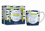 Caneca porcelana urban 360ml - margaridas - Brasfoot