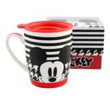 Caneca Tampa E Base De Silicone Mickey Geometrico 10022888 - Zona criativa