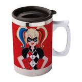 Caneca Térmica - 400 Ml - DC Comics - Super Hero Girls - Harley Quinn - Urban
