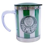 Caneca Térmica Com Tampa 450ml Listrada- Palmeiras - Mileno