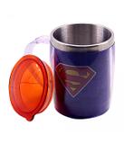 Caneca Térmica Com Tampa Super Homem 450ml - Liga Da Justiça - Dc