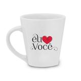 Caneca Tulipa Branca Porcelana Eu 3 Você - Kathavento
