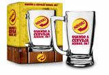 Caneca vidro 340ml sátiras cervejas - só vou - Brasfoot
