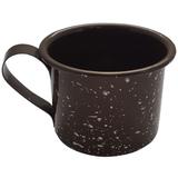 Caneca Xícara Agata Aço Esmaltado Leiteira Rustica 650ml Marrom - Zanline