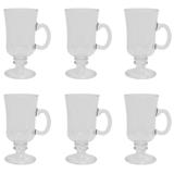 Canecas Milkshake Bebida Vidro Cafe Capuccino 240ml Kit 6 Cha Chocolate (DMH4877) - Ab midia