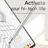 Caneta Touch para Iphone Ipad Apple Samsung HouseHold 2 em 1 Prata Baseus