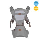 Canguru Ergonômico 5Way Maxi Baby 5 em 1 Hipseat System até 15kgs - Cinza
