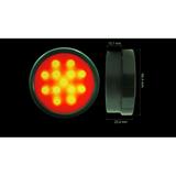 Canhão de Leds Shifth Light 52mm Vermelho Racetronix