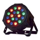 Canhão de Luz PAR 18 LEDs 1W RGB DMX Strobo Painel Digital - 18LEDSLIM - Importado xz