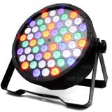Canhão Refletor Rgb 54 Leds Bivolt com Sensor de Som e Função Strobo Luatek Lk 154b