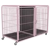 Canil Duplo Inferior 2 Lugares Base do Módulo c/ Rodízios p/ Petshop e Clínica Veterinária - Açomix