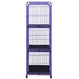 Canil Para Pet Shop 3 Lugares Veterinária Gatil Gaiola Cores - Açomix