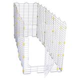 Canil Portátil Bragança PC007 Com Porta 8 Grades 60x90cm Branco