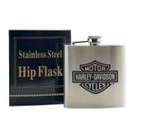 Cantil garrafa inox para bebidas portátil de bolso motor cycles harley davidson 210ml - Golden home