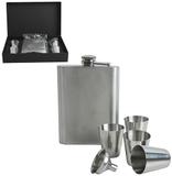 Cantil polido 224ml + 4 copos para dose 30ml e funil de inox na caixa ox prime - Wellmix