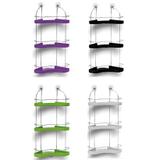 Cantoneira Aramado Plastico Colors Com 3 Divisorias + Ventosa Cromus 65X35Cm - Niquelart