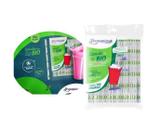 Canudo Biodegradável Grosso 8mm 21cm Milk Shake Straw C/2000