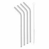 Canudo de inox curvo+escova 557mzi / 4un / alem mar