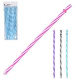 Canudo De Plastico Reutilizavel Listrado Colors Com 10 Unidades 23Cm Na Solapa - Interponte
